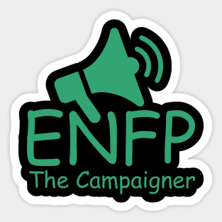 ENFP The Campaigner MBTI types 8C Myers Briggs personality gift with icon Sticker